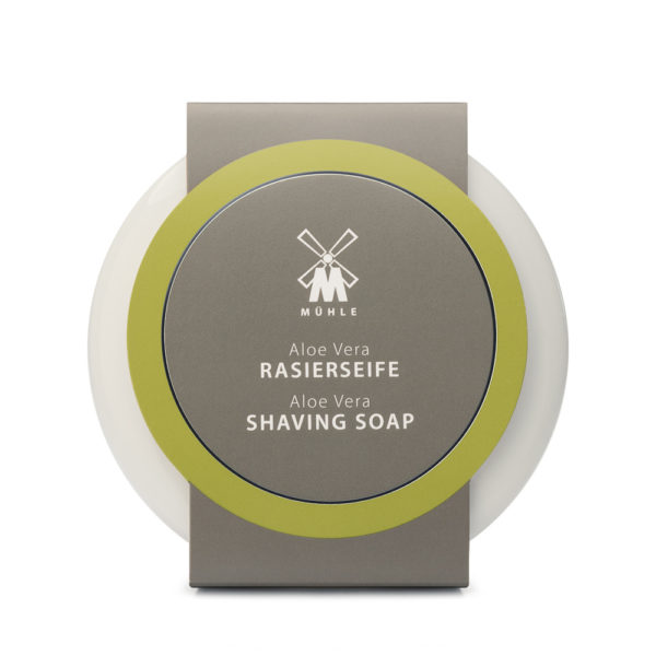 Shaving soap with aloe vera