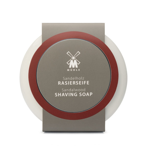 Shaving soap with sandalwood